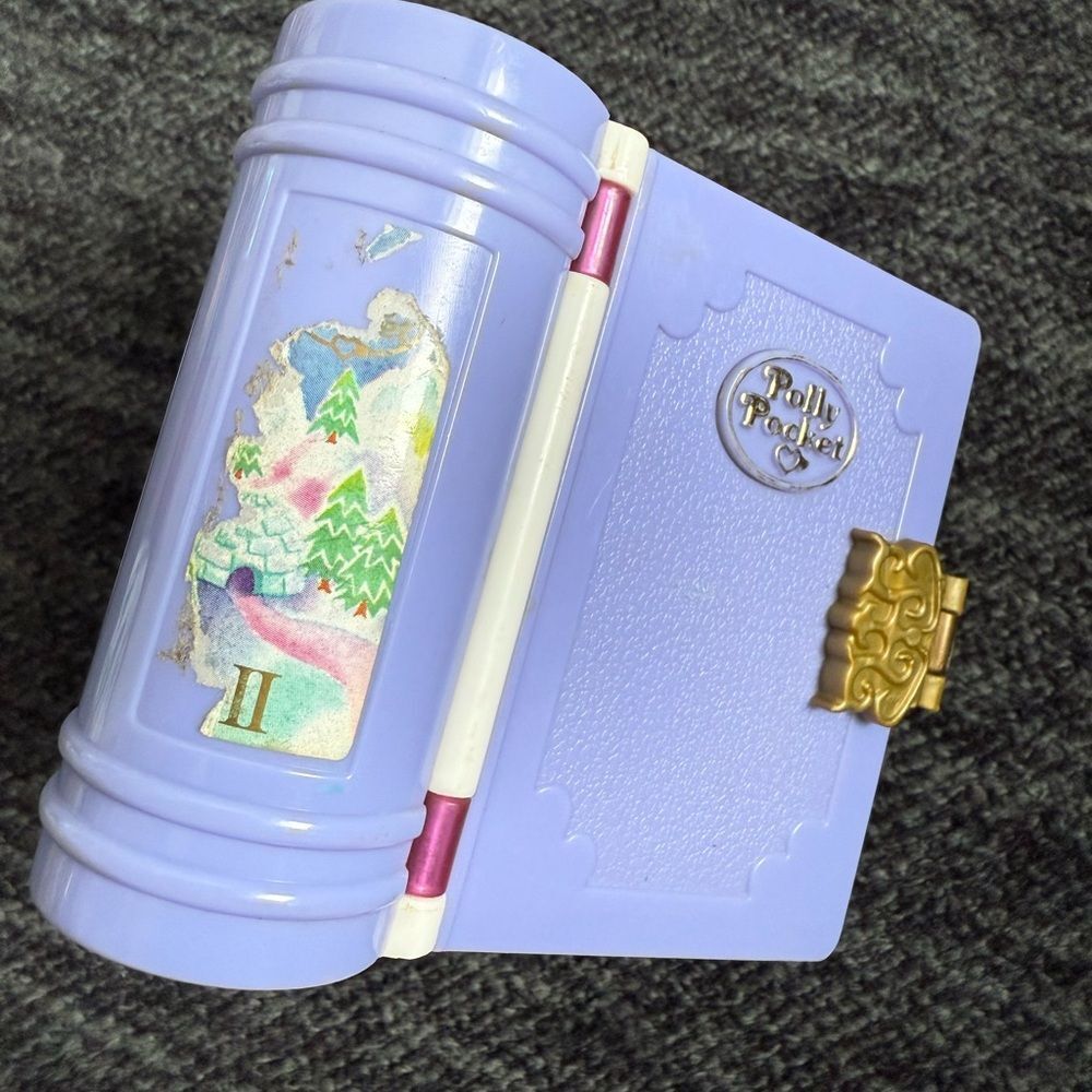 Vintage Polly Pocket Sparkle Purple and Gold Compact
